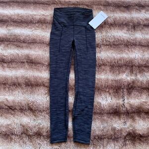 Lululemon Power Thru High-Rise Tight 25" Heathered Black